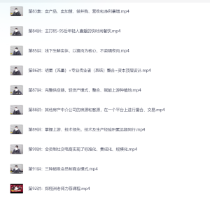 郑翔洲《商业模式创新案例大全》94讲-网络宝藏